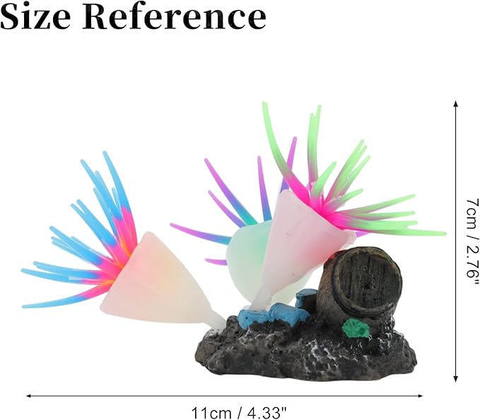 Fluorescent Aquarium Coral, Vibrant Glowing Effect, Fish Tank Decorations, Artificial Accessories, Purple, Blue