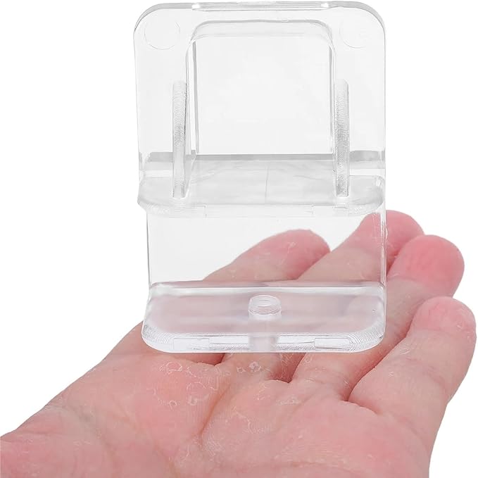 Aquarium lid Clips 6pcs Aquarium Lid Rimless Tank Cover Clips 0-2cm Fish Tank Cover Support Holder for Rimless Aquarium Glass Top Transparent