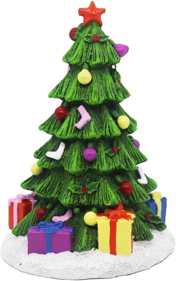 Ulifery Christmas Tree Aquarium Ornament Christmas Fish Tank Decorations for Betta Hiding 3-20 Gallon Tank, Green