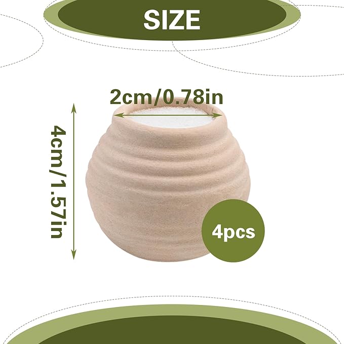 4 PCS Aquatic Plants Fixed Ring Set, Anti-Floating Ceramic for Fixing Water Plants Fish Tank Landscaping Ornaments Aquarium Decoration (White)