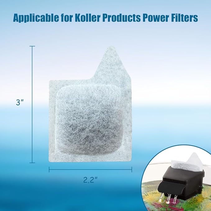 Koller Products Replacement Filter Cartridges - XS, 6 Count (Pack of 1), White