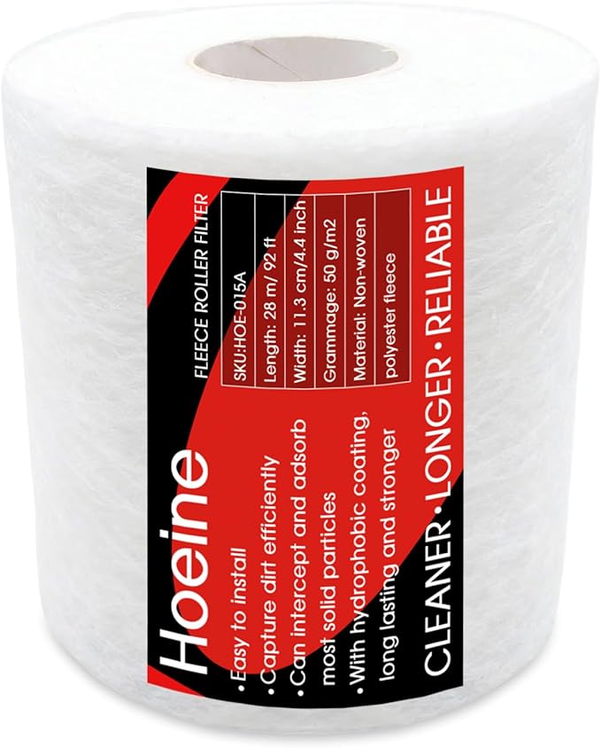 Replacement Fleece Roll for Red Sea 500 Series Filter Systems, 92ft Quick-Change Dense Filter Media, Crystal Clear Aquarium Filtration (1 Pack)