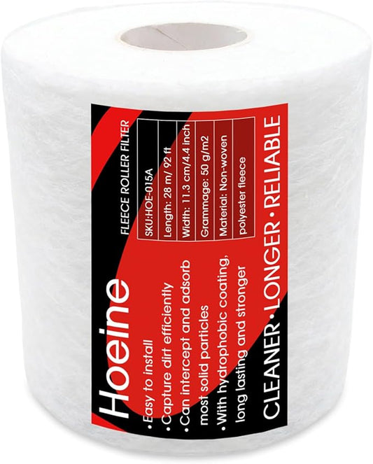 Replacement Fleece Roll for Red Sea 500 Series Filter Systems, 92ft Quick-Change Dense Filter Media, Crystal Clear Aquarium Filtration (1 Pack)