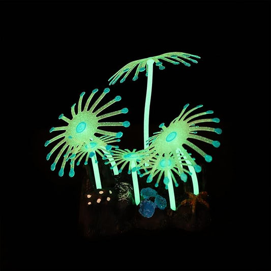 Artificial Fluorescent Anemone Plastic Aquariums Plant Aquarium Décor Plastic Plants Glowing Anemone Tanks Plant Artificial Anemone Coral Accessories