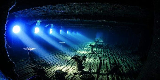 Shipwreck Cabin Aquarium Background Poster HD Fish Tank Decorations Landscape (60" x 20"/ 152 x 51cm)