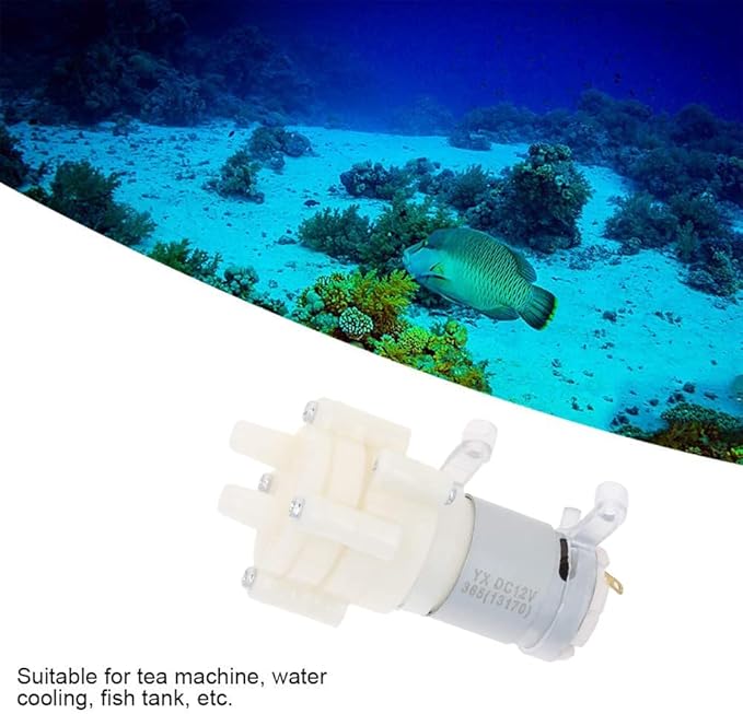 Heyiarbeit 5-12V Electric Diaphragm Pump Water Pumps Self Priming 1.5-2L/Min DC Diaphragm Pump 4x7mm for Tea Machine Aquarium Water Cooling Fish Tank 1PCS