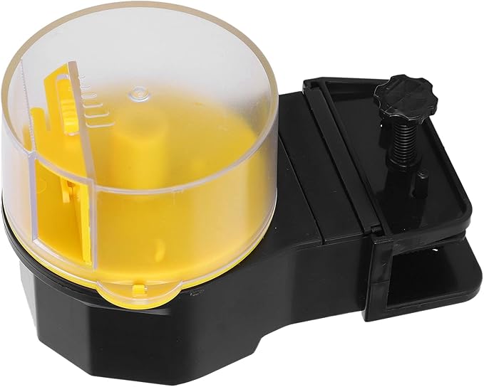 Automatic Fish Feeder, Feeder, Aquarium Dry Granular Timed Ble Convenient Feeders Flake Food for Blue Easy Installation DispenserBlue (Yellow)