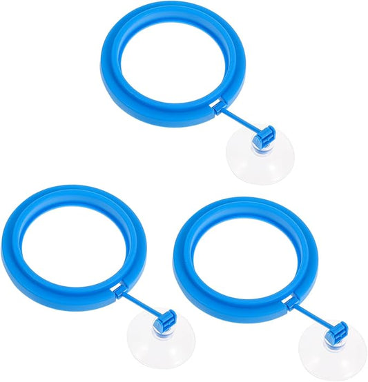 BESPORTBLE Fish Tank Automatic Feeder 3pcs Feeding Ring Lightweight Plastic Floating Food Tray Easy to Clean