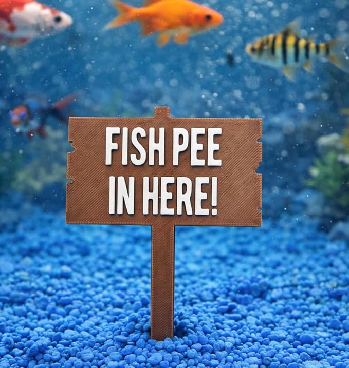 Funny Fish Tank Decor Fish Pee in Here Aquarium Decor Gag Gift for Fish Tank Gag Gift for Friend Moana