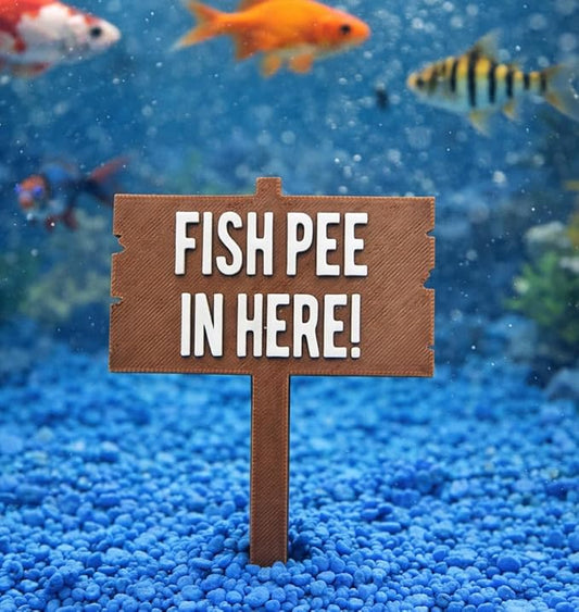 Funny Fish Tank Decor Fish Pee in Here Aquarium Decor Gag Gift for Fish Tank Gag Gift for Friend Moana