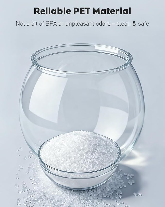 Pawfly Small Plastic Fish Bowl, Clear Round 3 Gallon Fish Tank for Little Fish, Unbreakable Small Fishbowl Desktop Aquarium, Shatterproof Betta Fish Tank Goldfish Bowl, Decorative Globe Vase