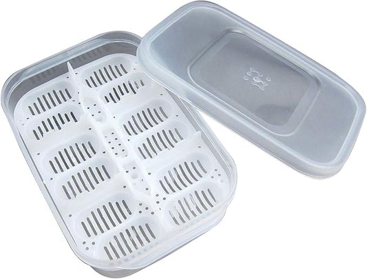 Reptile Egg Breeding Hatchery Box Incubator Tray Container Box for Snake Gecko Lizard (12 Holes)