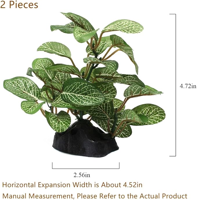 2 Piece Realistic Faux Silk Aquarium Ficus Tree Cool Small Betta Fish Tank Grass Fake Artificial Plants Plastic Decorations Ornament