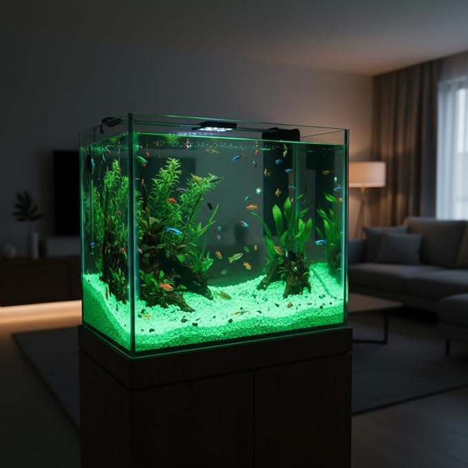 Shiny Stone Glow in The Dark Aquarium Neon Gravel Sand, Decorative Rocks for Fish Tank and Fairy Garden, Home Dec,305g/0.67lbs (3-5mm, Yellow Green)