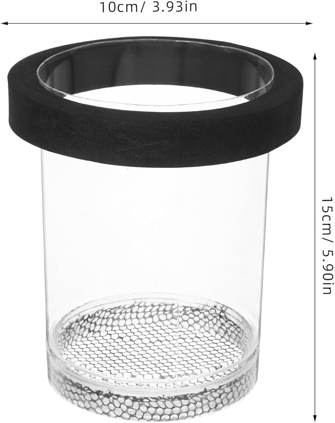 Ipetboom Floating Fish Breeding Box for Aquarium Tank - Plastic Hatching Box with Mesh Net for Baby, 5.9 X 3.9 X 3.9 in
