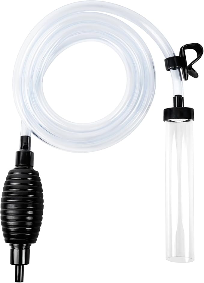 6ft Aquarium Gravel Vacuum Cleaner, Fish Tank Water Changer, Hand Pump Siphon