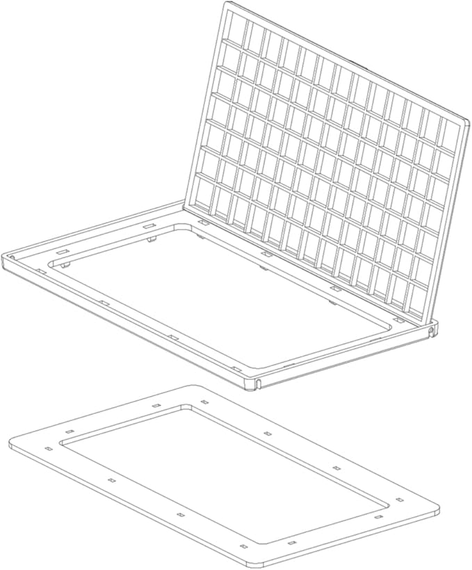 Innovative Marine Flip Feed Hinged Feeding Lid - Use with Mesh Screen Aquarium Lids Only