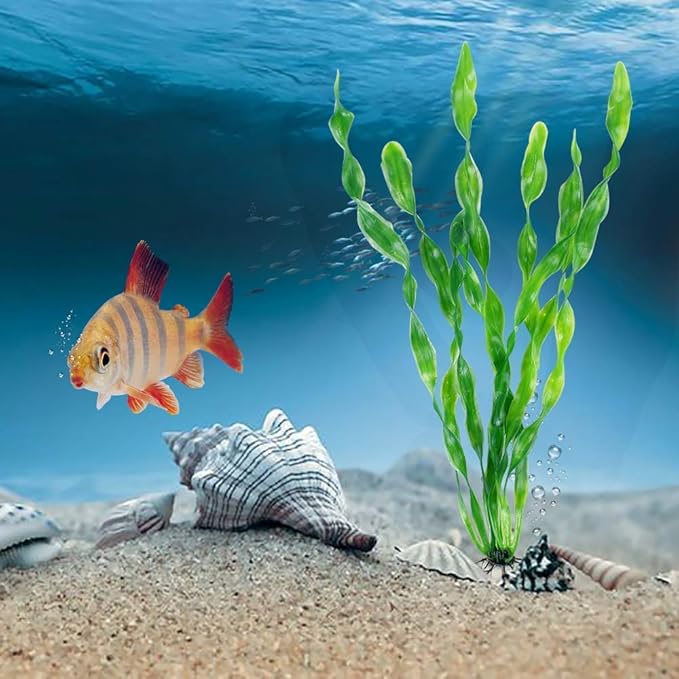 MyLifeUNIT Fish Tank Plants, 12 Pcs Artificial Aquarium Plants for Decorations Bundle