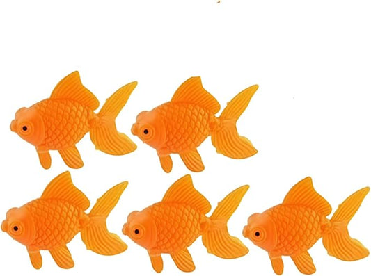 5Pcs Orange Aquarium Fish Bowl Tank Artificial Floating Plastic Decor Goldfish Ornament Fish Tank Decoration Aquarium Décor Thematic Ornaments