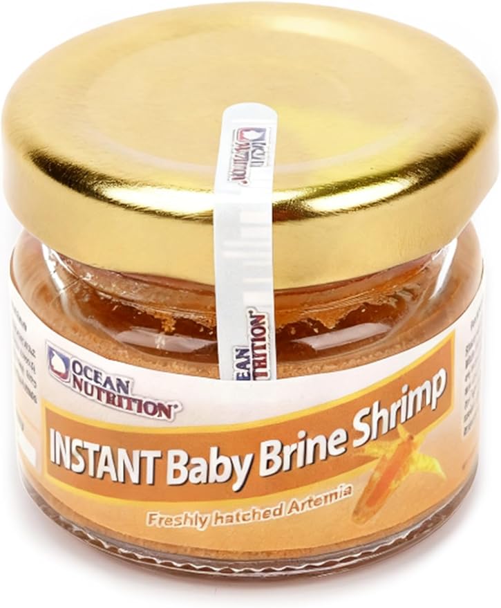 Ocean Nutrition Instant Baby Brine Shrimp Eggs 0.7oz (20g) in Saline Solution, Fish Tank Fry, Betta & Tropical Fish Food for Saltwater & Freshwater Aquarium