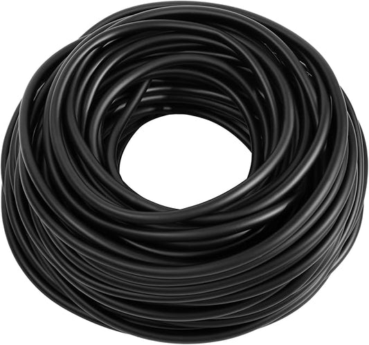 AQUANEAT 100 Feet Aquarium Airline Tubing, Standard 3/16" Tubing for Fish Tank Air Pump (Black)