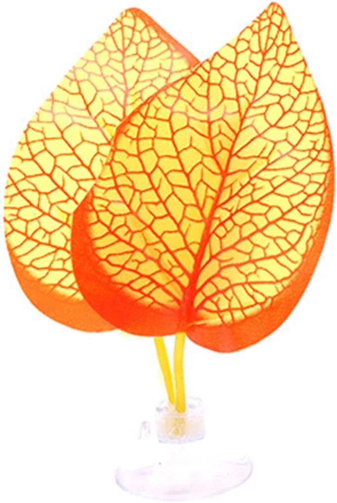 Betta Fish Leaf Pad Double Leaf Hammock Resting Bed Safe Natural Environment BettaFish Spawning Pad Aquariums Decoration Aquariums Decoration for Betta Fish