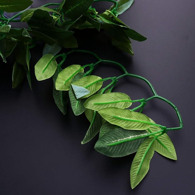POPETPOP Reptile Hanging Plant - Terrarium Plant with Suction Cup for Bearded Dragons Lizards Geckos Snake Pets and Hermit Crab Tank Habitat Decorations