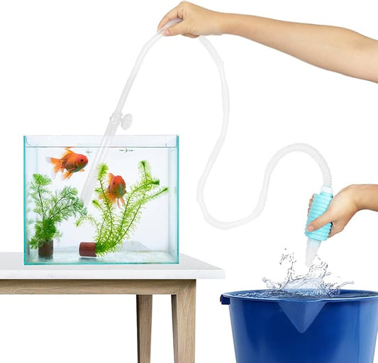TERA PUMP TRFTCLN-S (BPA-Free) Nano Aquarium Cleaner Fish Tank Gravel & Sand Cleaner for Small Aquariums Under 10 Gallons