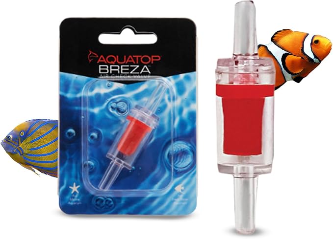 Aquatop Aquarium Air Check Valve – Prevents Backflow, Compatible with CAF-60 and CAF-180 Sponge Filters, Features Adjustable Air Intake and Regulator