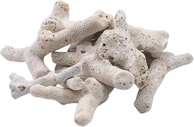 SnowTing 1.1lb/500g Fish Tank Coral Filter, Crushed Coral for Freshwater Aquarium Pond, Porous Reusable Aquarium Filter and Fish Tank Landscaping Decorations Accessories