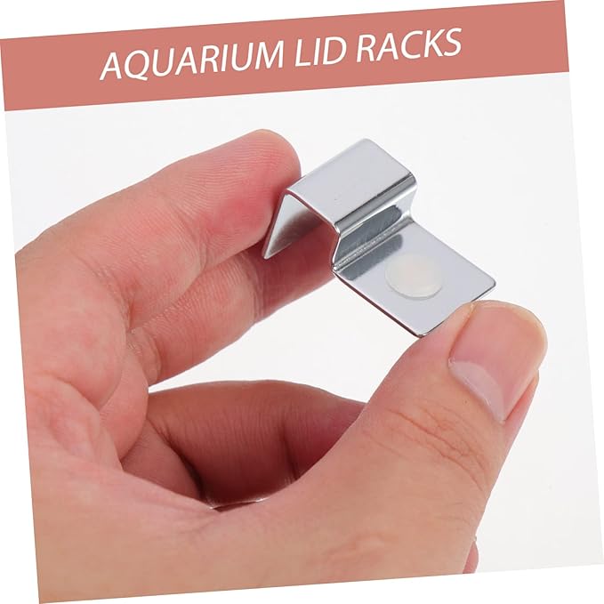 BESPORTBLE 8pcs Aquarium Lid Support Clips Stainless Steel Fish Tank Cover Holders for Glass Tanks Easy to Install Design