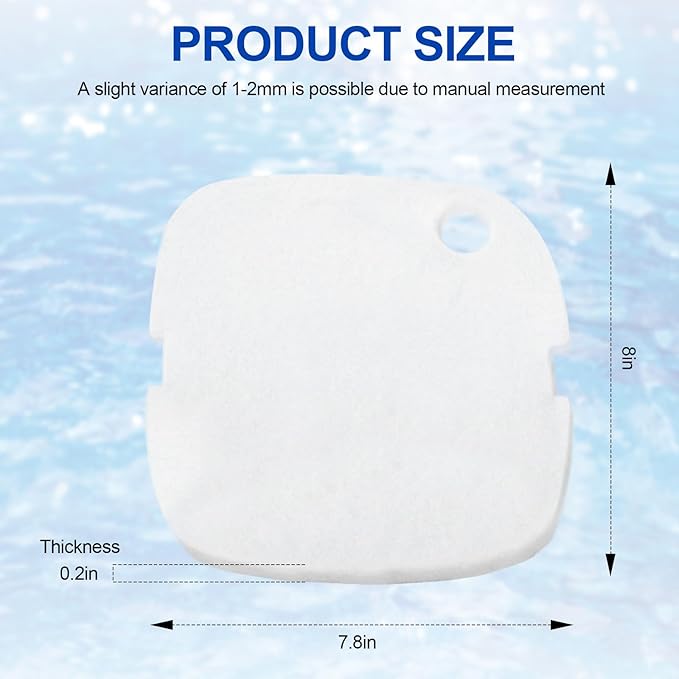 Rite-Size T Aquarium Polishing Filter Pads Fits for Marineland C-Series and Magniflow 360 and 400 Canister Filters, Aquarium Filter Media Support Mechanical Aquarium Filtration- 6 Pcs