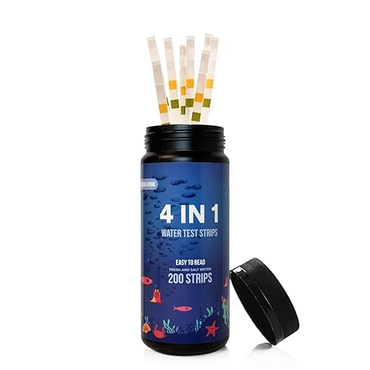 South Shore Retail - 200 Aquarium Test Strips - for Fish Tank or Pond - Lowest Price Per Strip On Amazon! - High Accuracy - Tests for Nitrate, Nitrite, PH, and Water Hardness - Aquarium Water Test Kit