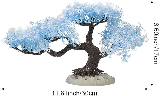 Sanfly Artificial Aquarium Plants, Fake Aquarium Aquatic Plant Cherry Blossom Aquarium Fish Tank Simulation Aquatic Aquarium Tank Accessories