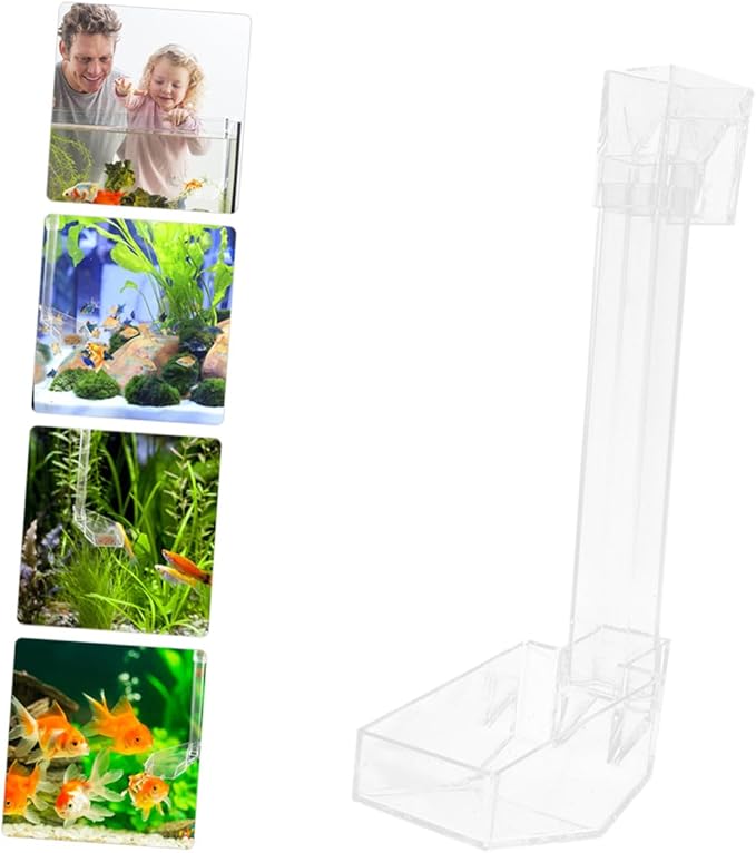 KALLORY Acrylic Aquarium Fish Feeder Tube 28cm Shrimp Feeding Dish Tray Fish Tank Accessories for Automatic Feeding in Aquariums