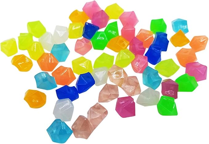 300pcs Luminous Stones 14mm Fish Tanks Artificial Stone Aquarium Decoration For Indoor Outdoor Garden Yard Decor Luminous Stones For Garden, Yellow