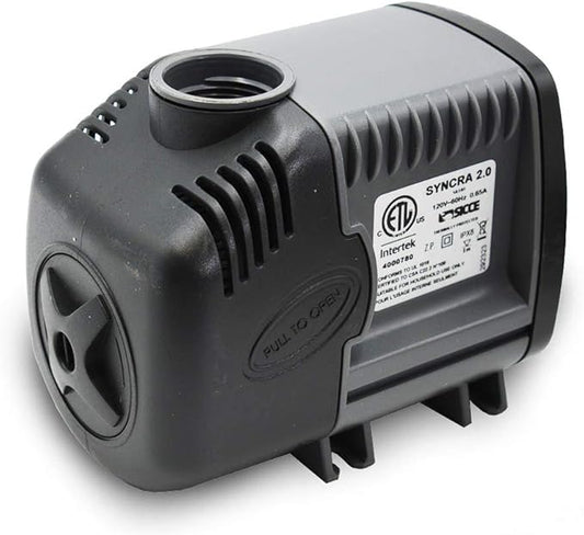 SICCE Syncra Silent 2.0 Multifunction 568 GPH Submersible Water Pump | Italian Made 35W Ultra Quiet Durable Aquarium Fish Tank, Fountain, Pond, Hydroponics, Terrarium Black | Freshwater & Saltwater