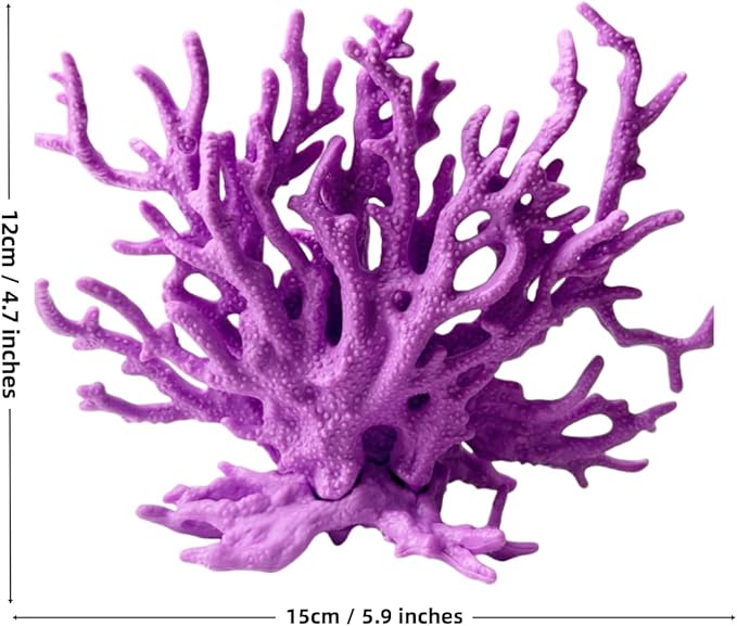 Fish Tank Decorations,Aquarium Corals Decoration, Aquarium Ornaments, Fish Tank Coral, Aquarium Corals Decoration, Fish Decorations for Aquarium (Purple, Medium)