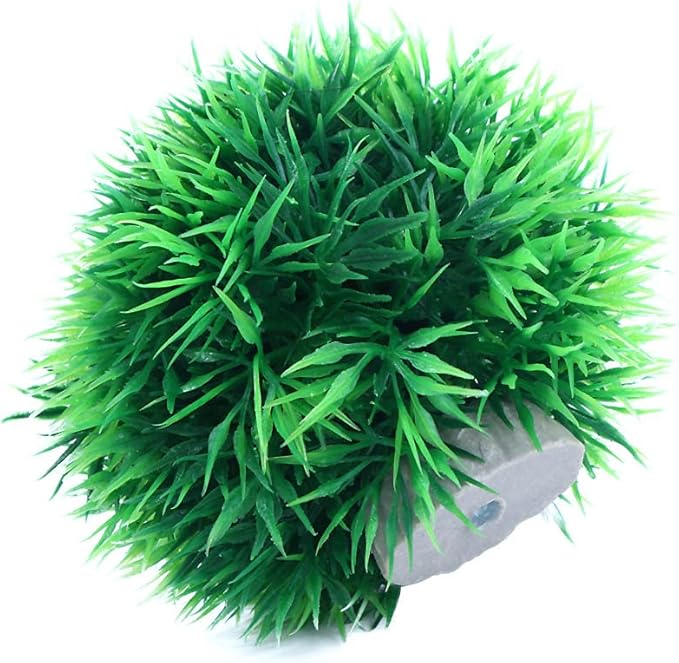 Artificial Aquatic Plastic Plants Aquarium Decorations, Artificial Seaweed Ball Fish Tank Ornament Decor, Fish Tank Decorations Home Décor (Green)