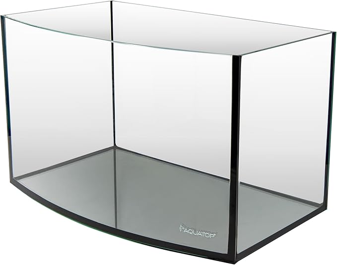 Aquatop EuroStyle Bowfront - 8.7-Gallon Nano Semi-Circle Glass Aquarium, Safe for Freshwater & Saltwater, Desktop Fish Tank, Panoramic Tank, ES-18