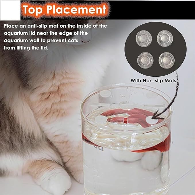 Cat Proof Acrylic Lid for Round Aquarium - Cuttable Fish Tank Cover with Hinges, Anti-Jump Terrarium Hood, Folding Flip-Top Design, Perfect for Pets