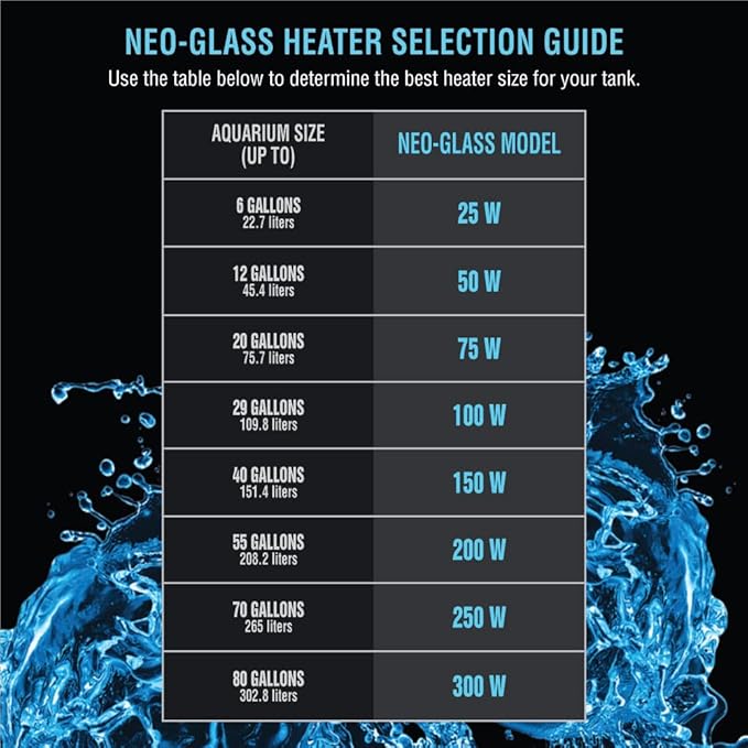 Cobalt Aquatics Neo-Glass Aquarium Heater, 300w (up to 80 gal)