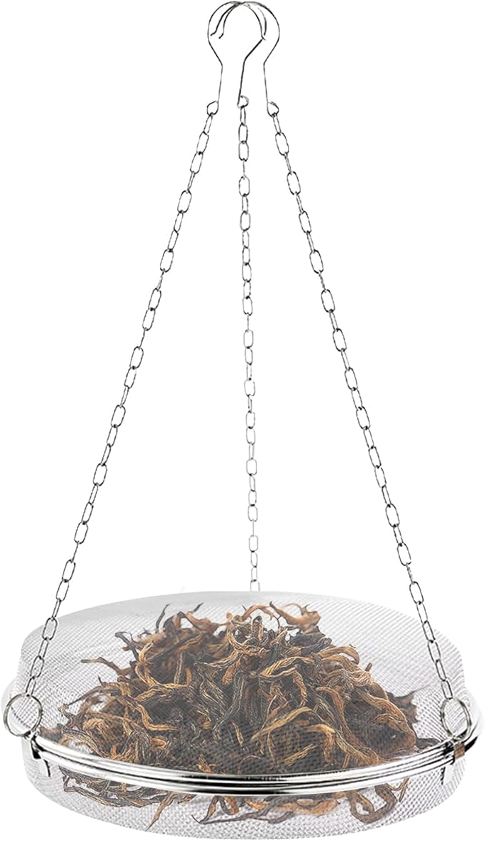 Hanging Fish Drying Net – Round Stainless Mesh Rack, Foldable Food Dehydrator | Multi Tier Dry Net Basket, Fly Resistant Hanging Racks for Herbs, Seafood, Spices, Fruits and Kitchen Gardens