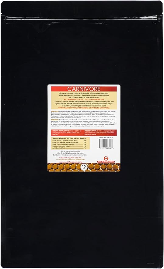 Northfin Carnivore Fish Food 10mm Sinking Pellet 2.5kg (5lbs) Bag