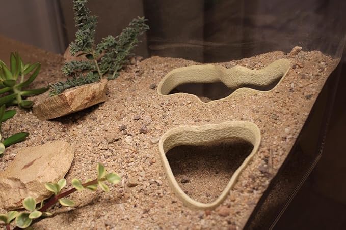 Aquarium/Terarrium Corner Cave Shelter, Burrowing Fish Tunnel Shelter with Sand Slope Design, Decor for Reptiles, Fish and Shrimp, Catfish, Shrimp and Small Aquatic Pets (Beige)