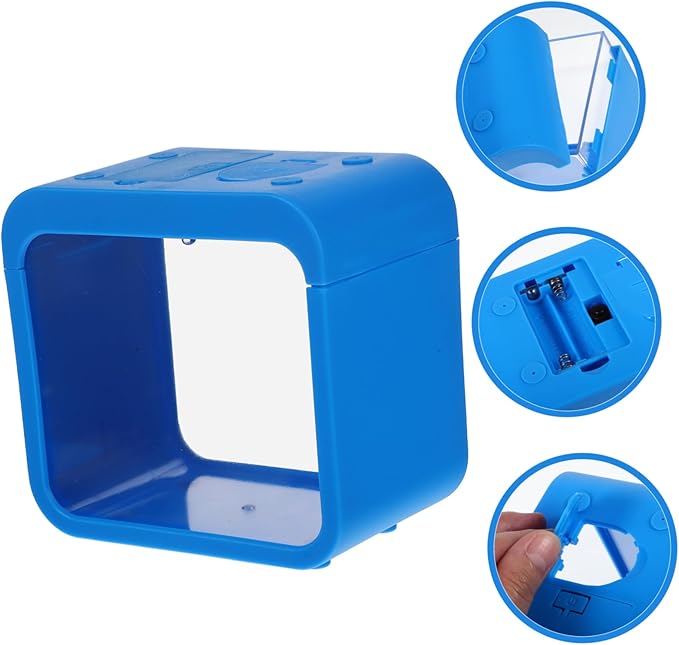 DOITOOL Mini Betta Fish Tank with Fish Light Lamp Aquarium Decor Breeding Isolation Box