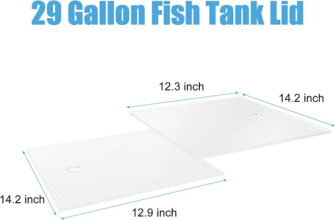 Thickened Fish Tank Lid，28.3×12.9×0.2 Inch Acrylic Aquarium Cover Hood for 29 Gallon Fish Tanks Prevent Fish Jumping Out (Lid-29Gallon)