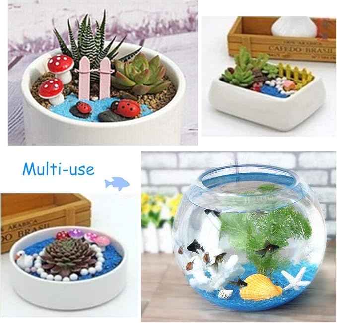 Oncpcare 1.1lb Natural Decorative Real Aquarium Sand, Aquarium Landscaping Decorative Gravel Rock, Decoration Ornament for Aquarium Fish Turtle Tank