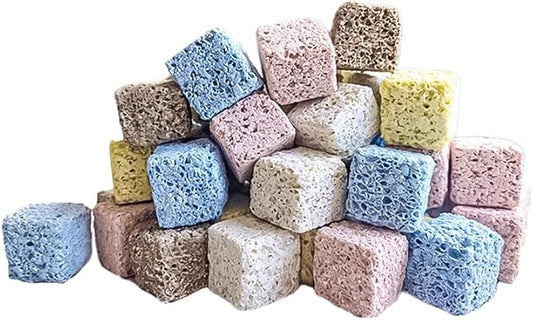 bio Balls for Aquarium Filter Media Crushed Coral for Freshwater Aquarium Ceramic Rings for Fish Tank Filter Media Biological Accessories Biological Square Block(1pack,500g)