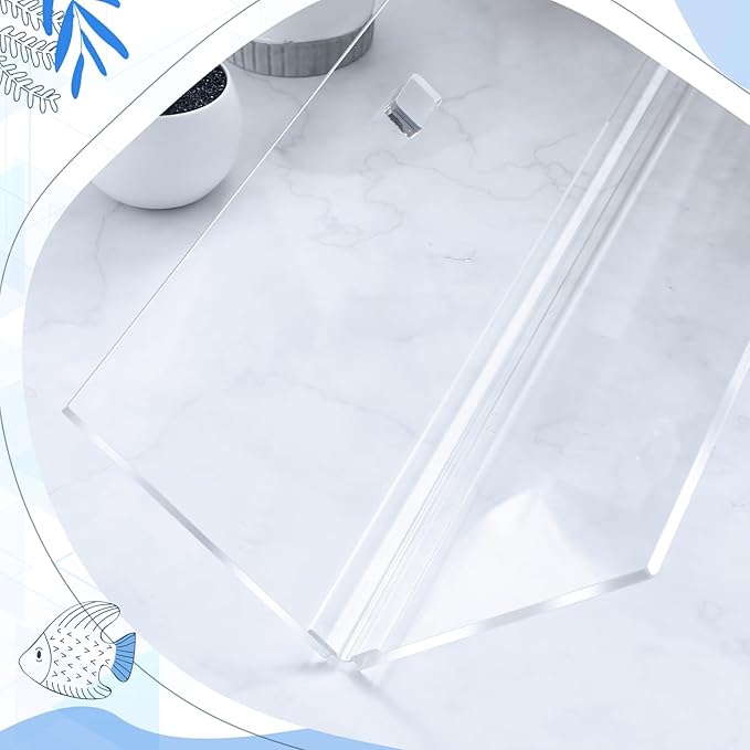 Juexica Aquarium Acrylic Canopy Set 29 x 11.38 x 0.28 Inch for 20/29/37 Gallon Without Center Brace Aquariums Cover Fish Tank Lid with a Hook Knife, Clear